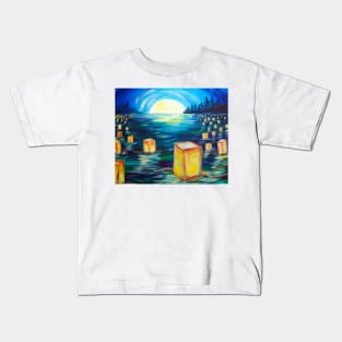 Blue ocean waves Kids T-Shirt